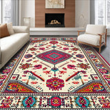 Ultra Soft Area Rug, Non Slip, Stain Resistant, Washable Area Rugs for Living Room, Bedroom, Non Slip Colorful Kitchen Area Rug for Families(White)