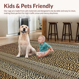 Ultra Soft Area Rug, Non Slip, Stain Resistant, Washable Area Rugs for Living Room, Bedroom, Rustic Earthy Cheetah Aesthetic(Brown)