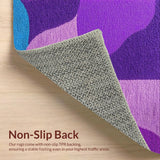 Ultra Soft Area Rug, Non Slip, Stain Resistant, Washable Area Rugs for Living Room, Bedroom, Modern Abstract Dining Space Non-Slip Carpet(Purple)