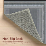 Ultra Soft Area Rug, Non Slip, Stain Resistant, Washable Area Rugs for Living Room, Bedroom, Neutral Warmth Textured Bath Mat(Gray)