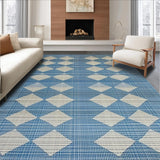Ultra Soft Area Rug, Non Slip, Stain Resistant, Washable Area Rugs for Living Room, Bedroom, Stylish Distressed Artful Texture(Blue)