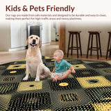 Ultra Soft Area Rug, Non Slip, Stain Resistant, Washable Area Rugs for Living Room, Bedroom, Distinctive Minimalist Animal Motif(Beige)