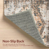 Ultra Soft Area Rug, Non Slip, Stain Resistant, Washable Area Rugs for Living Room, Bedroom, Rustic Tiled Design in Cream Tones(Beige)