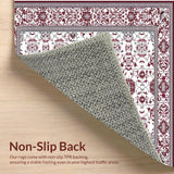 Ultra Soft Area Rug, Non Slip, Stain Resistant, Washable Area Rugs for Living Room, Bedroom, Luxurious Minimalist Color Scheme(White)
