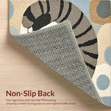 Ultra Soft Area Rug, Non Slip, Stain Resistant, Washable Area Rugs for Living Room, Bedroom, Eclectic Cozy Animal Motif(Gray)