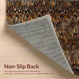 Ultra Soft Area Rug, Non Slip, Stain Resistant, Washable Area Rugs for Living Room, Bedroom, Vibrant Leopard-Inspired Texture(Brown)