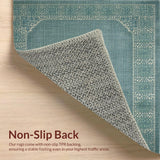 Ultra Soft Area Rug, Non Slip, Stain Resistant, Washable Area Rugs for Living Room, Bedroom, Modern Bowknot Bath Rug:  Elegant Scalloped Area Carpet(Blue)