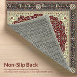 Elegant Bordeaux Medallion Design(Red)