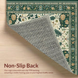 Ultra Soft Area Rug, Non Slip, Stain Resistant, Washable Area Rugs for Living Room, Bedroom, Rustic Nature Inspired Patterns(Beige)