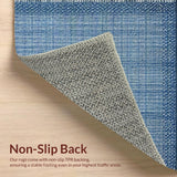 Ultra Soft Area Rug, Non Slip, Stain Resistant, Washable Area Rugs for Living Room, Bedroom, Scalloped Bow Bath Mat(Blue)