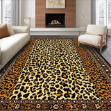 Ultra Soft Area Rug, Non Slip, Stain Resistant, Washable Area Rugs for Living Room, Bedroom, Chic Animal Print Fusion Style(Beige)