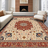 Ultra Soft Area Rug, Non Slip, Stain Resistant, Washable Area Rugs for Living Room, Bedroom, Rustic Round Hand Braided Area Boho Natural Fiber Table Mat(Ivory)