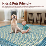 Geometric Blue Tone Elegance(Beige)