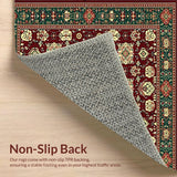 Ultra Soft Area Rug, Non Slip, Stain Resistant, Washable Area Rugs for Living Room, Bedroom, Non Slip Floor(Red)