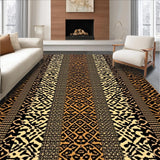 Ultra Soft Area Rug, Non Slip, Stain Resistant, Washable Area Rugs for Living Room, Bedroom, Striking Exotic Animal Imagery(Black)