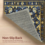 Ultra Soft Area Rug, Non Slip, Stain Resistant, Washable Area Rugs for Living Room, Bedroom, Vintage Area(Blue)