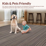 Ultra Soft Area Rug, Non Slip, Stain Resistant, Washable Area Rugs for Living Room, Bedroom, Timeless Primitive Country Charm(Black)