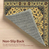 Ultra Soft Area Rug, Non Slip, Stain Resistant, Washable Area Rugs for Living Room, Bedroom, Elegant Paisley Luxe Aesthetic(Beige)