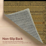 Ultra Soft Area Rug, Non Slip, Stain Resistant, Washable Area Rugs for Living Room, Bedroom, Stylish Modern Wild Print(Gold)