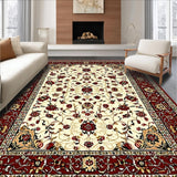Ultra Soft Area Rug, Non Slip, Stain Resistant, Washable Area Rugs for Living Room, Bedroom, Vintage Inspired Area(White)