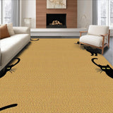 Cozy Black Cat Aesthetic(Beige)