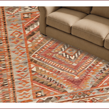 Ultra Soft Area Rug, Non Slip, Stain Resistant, Washable Area Rugs for Living Room, Bedroom, Modern Minimalist Terracotta Carpet for Home Office(Orange)