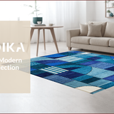 Ultra Soft Area Rug, Non Slip, Stain Resistant, Washable Area Rugs for Living Room, Bedroom, Hawaiian Style Poolside Outdoor Carpet(Blue)