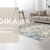Ultra Soft Area Rug, Non Slip, Stain Resistant, Washable Area Rugs for Living Room, Bedroom, Contemporary Floret Design Style(Beige)