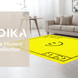 Ultra Soft Area Rug, Non Slip, Stain Resistant, Washable Area Rugs for Living Room, Bedroom, Joyful Modernist Aesthetic Flair(Yellow)