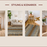 Ultra Soft Area Rug, Non Slip, Stain Resistant, Washable Area Rugs for Living Room, Bedroom, Chic Earthy Animal Motif(Brown)