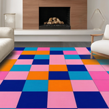 Whimsical Modernist Checkered Design(Blue)