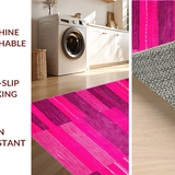 Ultra Soft Area Rug, Non Slip, Stain Resistant, Washable Area Rugs for Living Room, Bedroom, Chic Pastel Zebra Pattern(Pink)