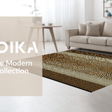 Ultra Soft Area Rug, Non Slip, Stain Resistant, Washable Area Rugs for Living Room, Bedroom, Elegant Wild Print Composition(Brown)