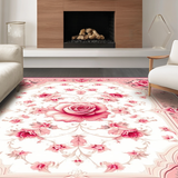 Ultra Soft Area Rug, Non Slip, Stain Resistant, Washable Area Rugs for Living Room, Bedroom, Eclectic Nature-Inspired Color Harmony(Pink)