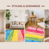 Charming Pastel Rainbow Motif(Pink)