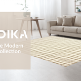 Ultra Soft Area Rug, Non Slip, Stain Resistant, Washable Area Rugs for Living Room, Bedroom, Luxurious Rustic Medallion Layout(Beige)