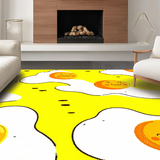 Ultra Soft Area Rug, Non Slip, Stain Resistant, Washable Area Rugs for Living Room, Bedroom, Sunny Yellow Fun Shape(Yellow)