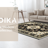 Classic Black Beige Damask Style(Black)