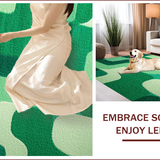 Ultra Soft Area Rug, Non Slip, Stain Resistant, Washable Area Rugs for Living Room, Bedroom, Modern Playful Washable Nursery Accent Rug(Green)