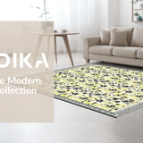 Ultra Soft Area Rug, Non Slip, Stain Resistant, Washable Area Rugs for Living Room, Bedroom, Timeless Green Botanical Harmony(Beige)