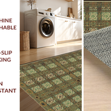 Ultra Soft Area Rug, Non Slip, Stain Resistant, Washable Area Rugs for Living Room, Bedroom, Boho Earthy Geometric Aesthetic(Brown)