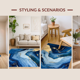 Striking Mixed Media Decorative Touch(Blue)