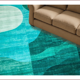 Contemporary Swirling Geometric Motif(Blue)