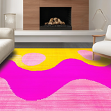 Ultra Soft Area Rug, Non Slip, Stain Resistant, Washable Area Rugs for Living Room, Bedroom, Delicate Cozy Blush Hue Fusion(Yellow)