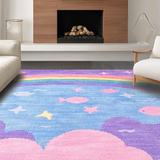 Delightful Plush Colorful Waves(Purple)