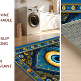 Cultural Geometric Eye Motif(Blue)