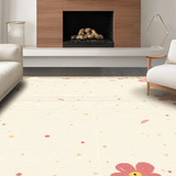 Bright Cheerful Bunny Garden Scene(Beige)