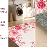 Ultra Soft Area Rug, Non Slip, Stain Resistant, Washable Area Rugs for Living Room, Bedroom, Brightly Colored Nature Theme Accent(Pink)