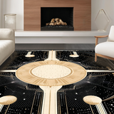Ultra Soft Area Rug, Non Slip, Stain Resistant, Washable Area Rugs for Living Room, Bedroom, Distinctive Crescent Moon Aesthetic(Beige)
