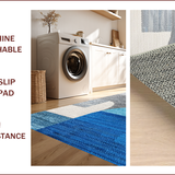 Ultra Soft Area Rug, Non Slip, Stain Resistant, Washable Area Rugs for Living Room, Bedroom, Modern Abstract Grey Blue Living Room Rug(Blue) - ODIKA